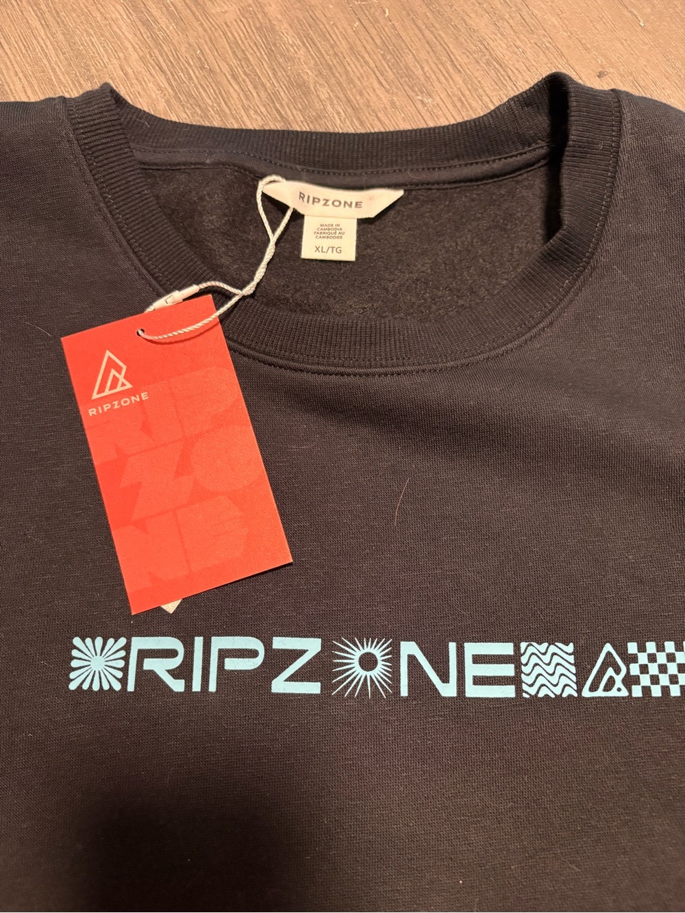 Men’s Black Ripzone Crewneck Sweatshirt - Picture 2 of 3